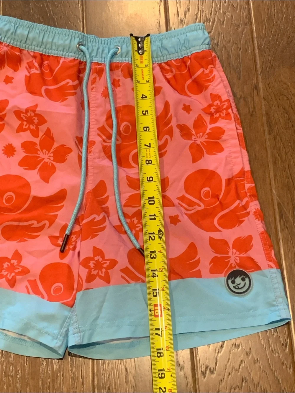 Neff Mens Pink Red Floral Duck Print Board Shorts Swim Trunks Medium